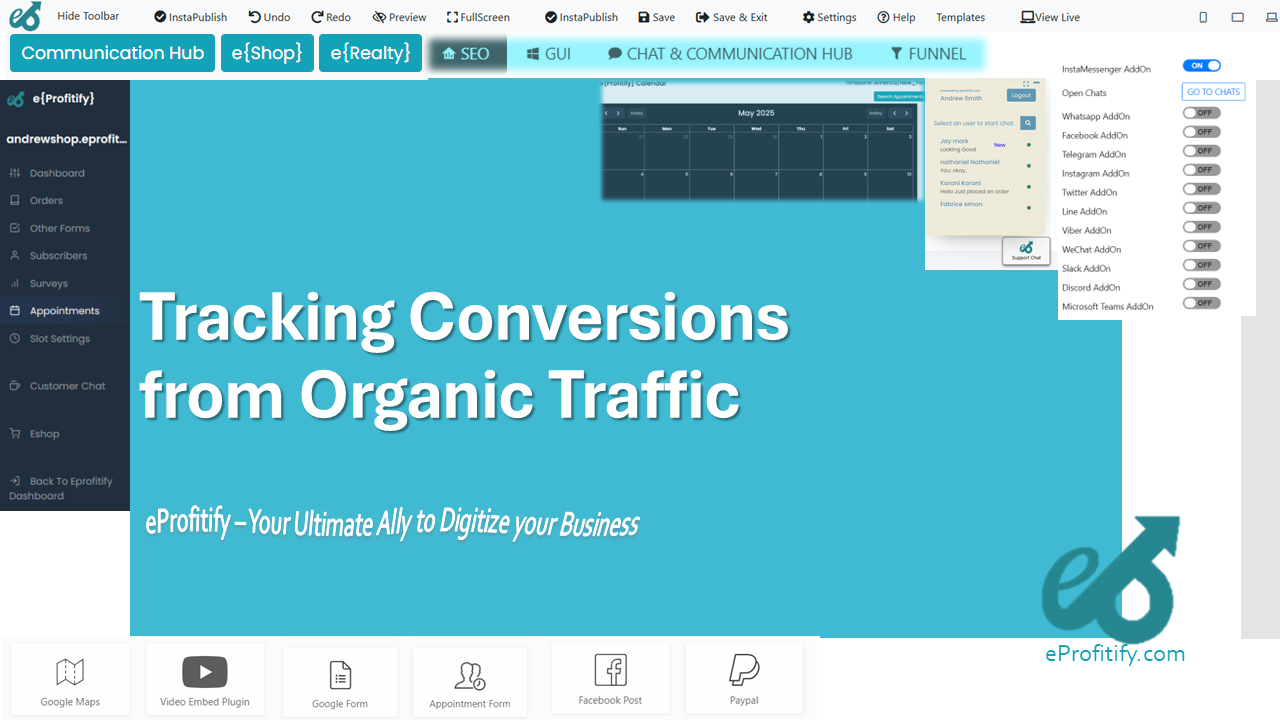 Tracking Conversions from Organic Traffic